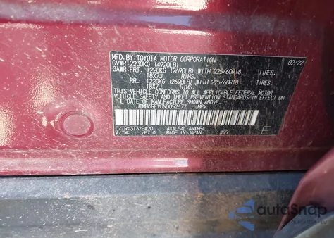 2022 Toyota Rav4 Hybrid Xle Premium z USA, uszkodzony, nr VIN JTMB6RFV0ND052677